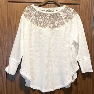 In Loom white Size Medium Lace Sweater